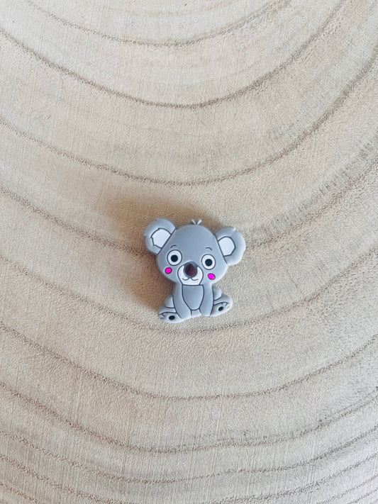 Perle silicone Koala grise