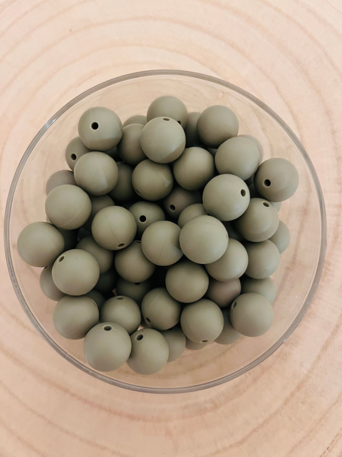 Perle silicone ronde 15mm