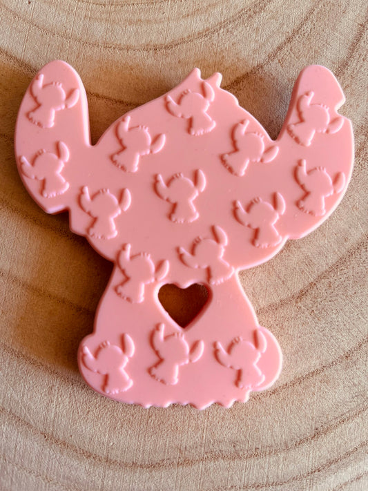 Anneau de dentition stitch rose