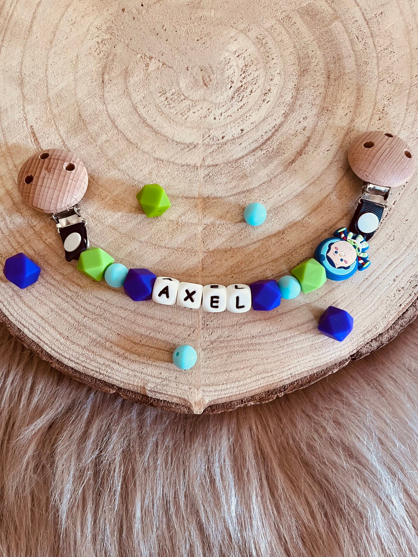 Attache doudou personnalisé cosmonaute