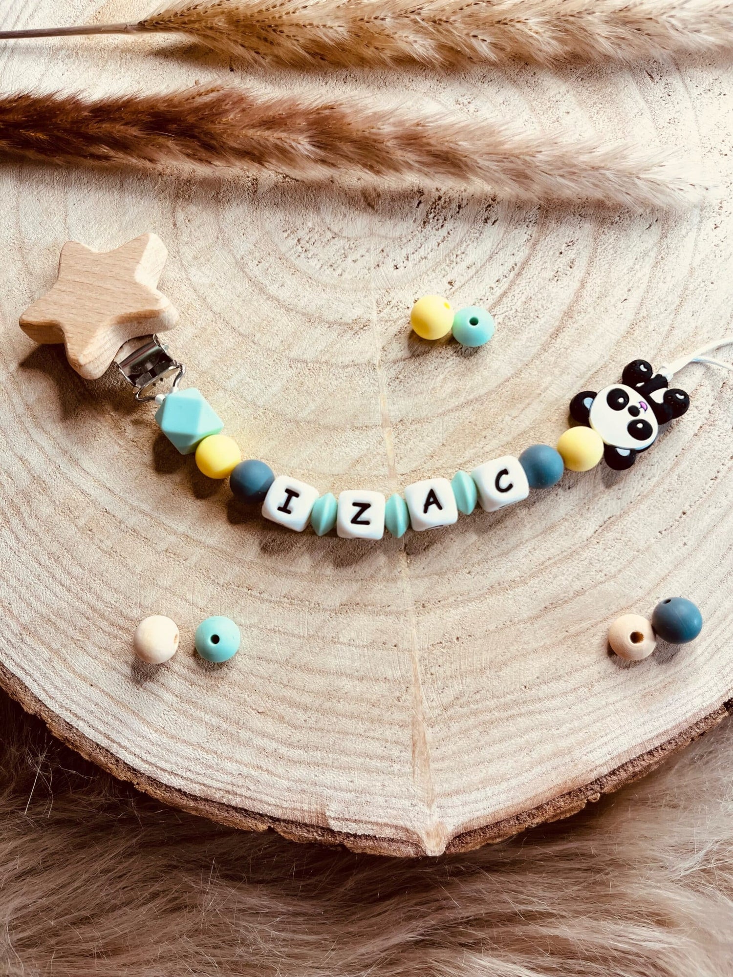 attache tétine panda izac