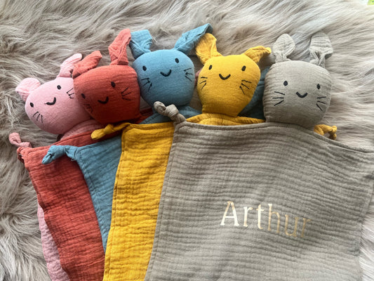 doudou multicolore prénom