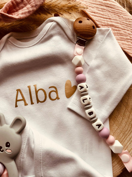 Coffret Naissance Personnalisé Doudou Lapin rose