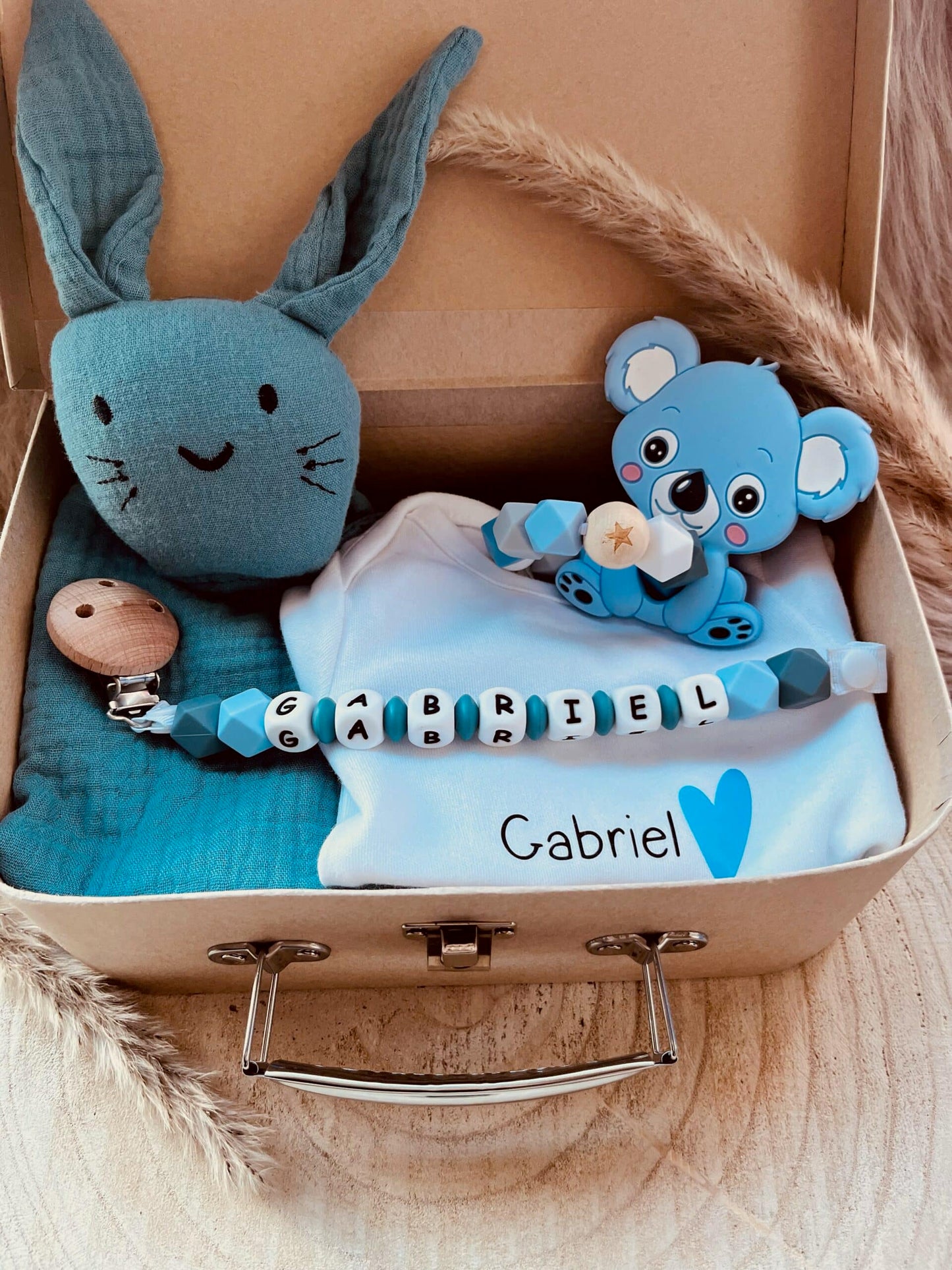 coffret naissance personnalisé bleu