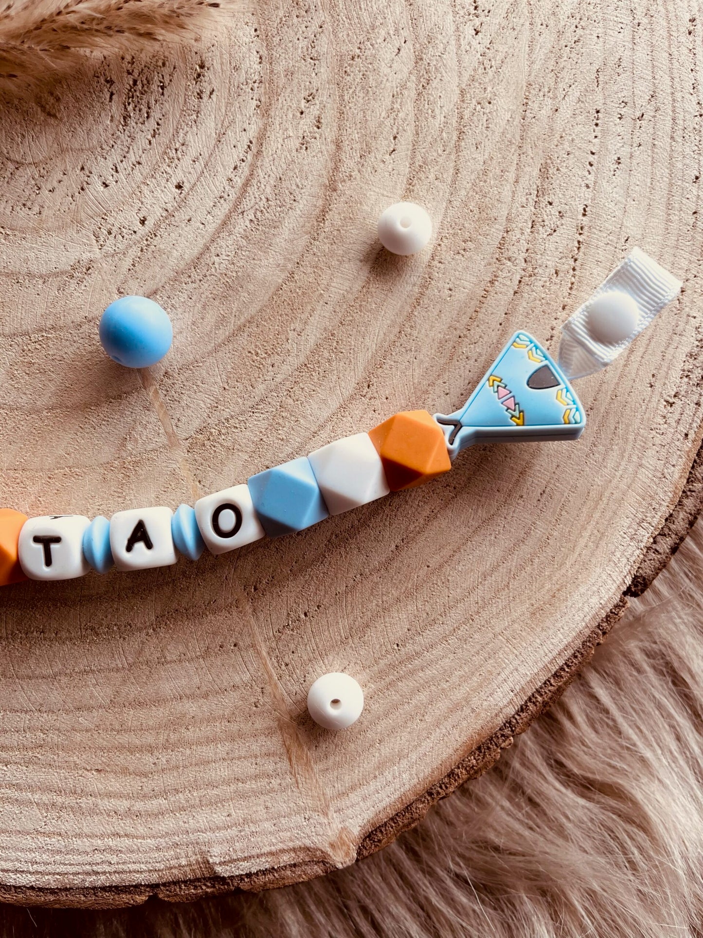 Personalized tippie blue pacifier