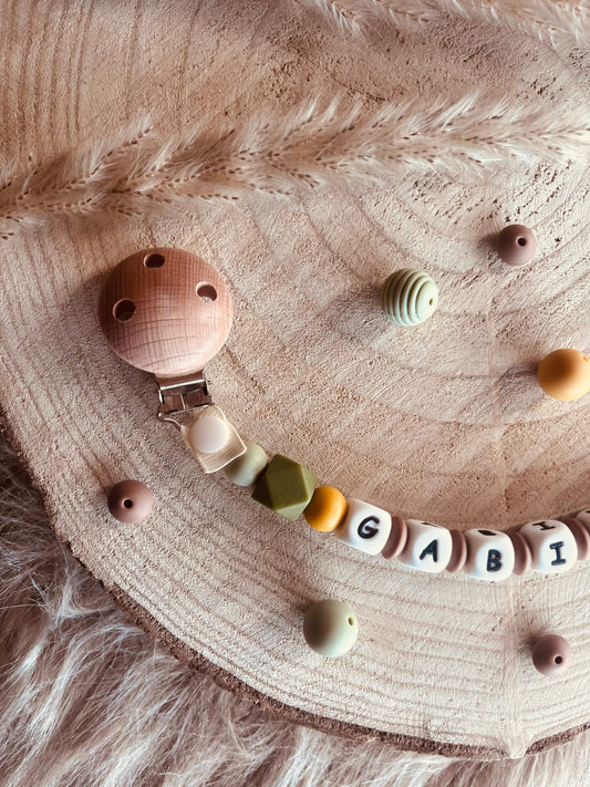 attache tétine personnalisé petit lion