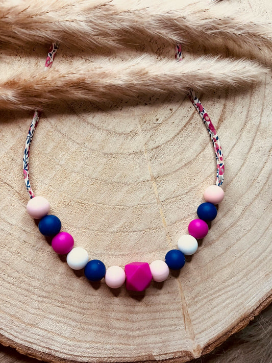 Collier d'allaitement liberty rose