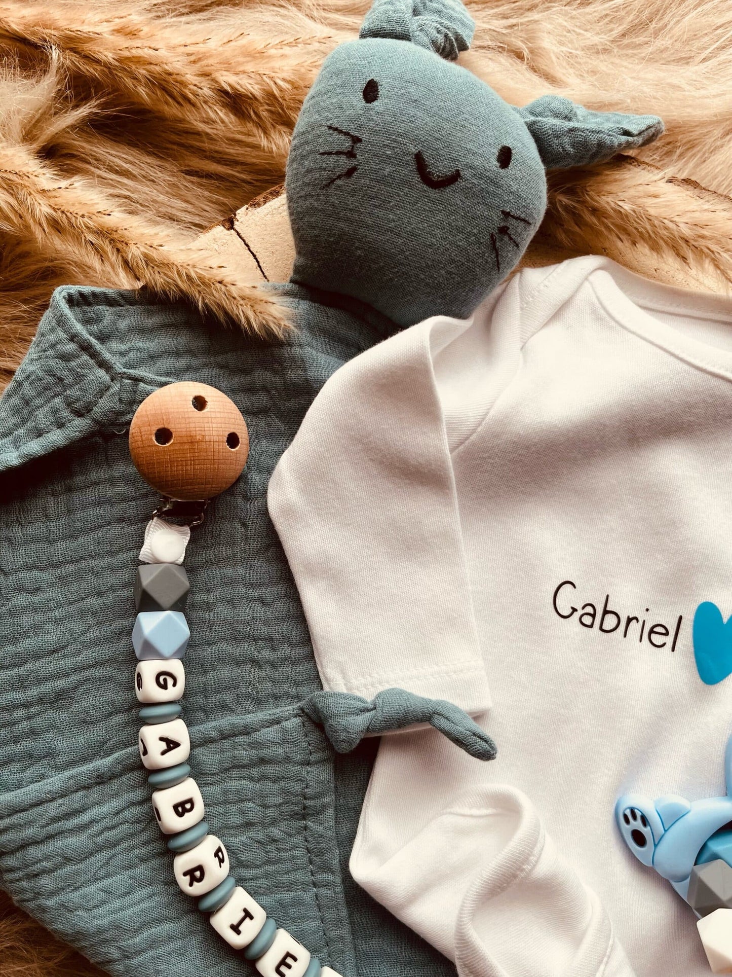 coffret naissance personnalisé doudou bleu