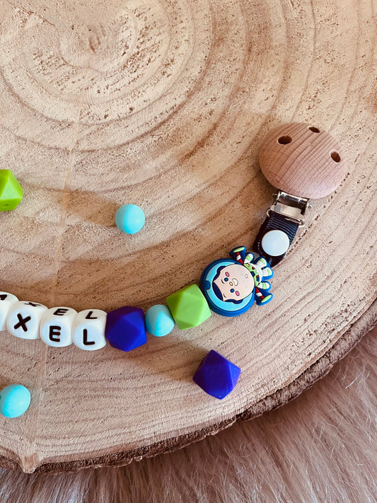 Attache doudou personnalisé cosmonaute