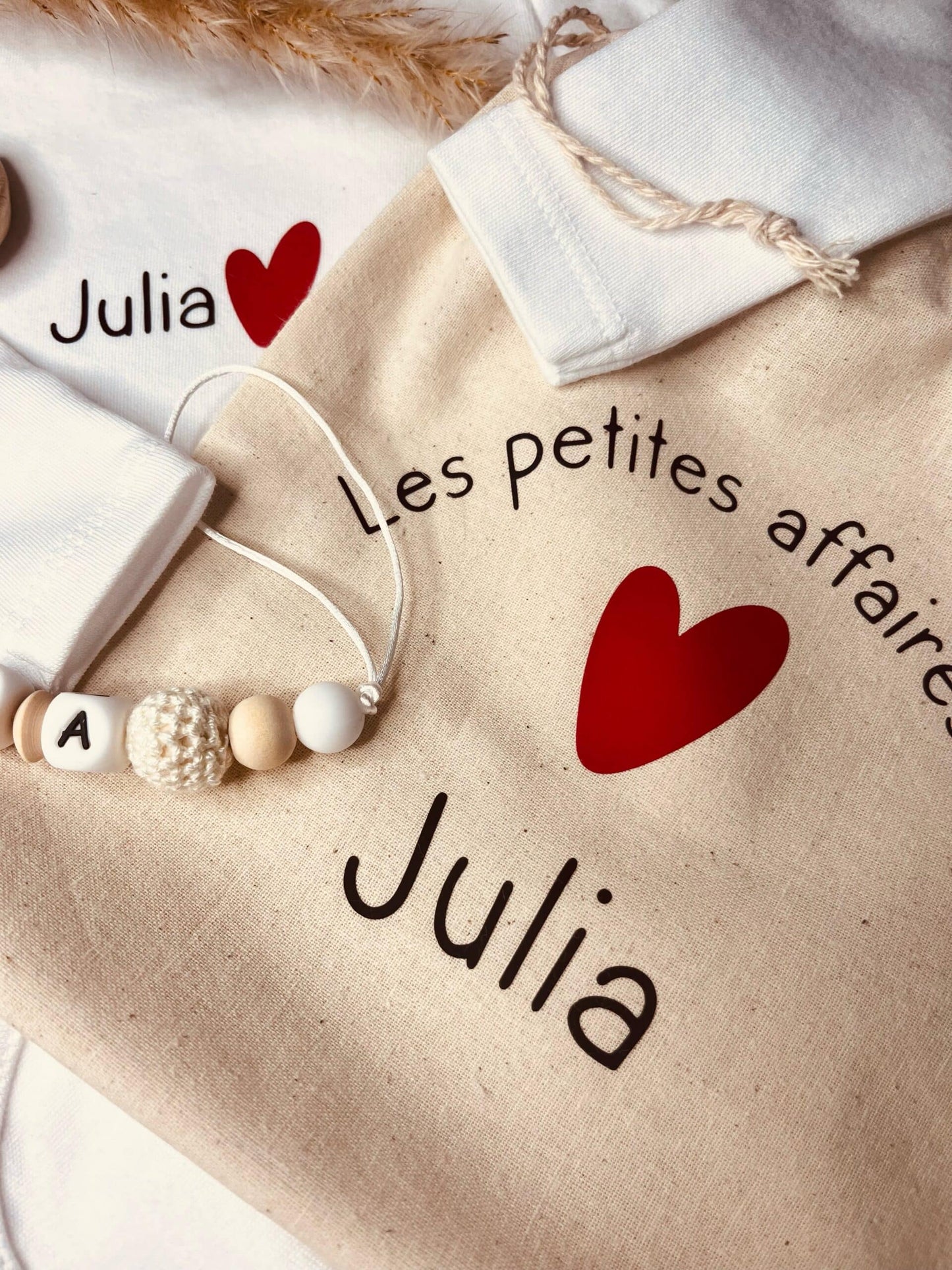 coffret naissance personnalisé coeur rouge