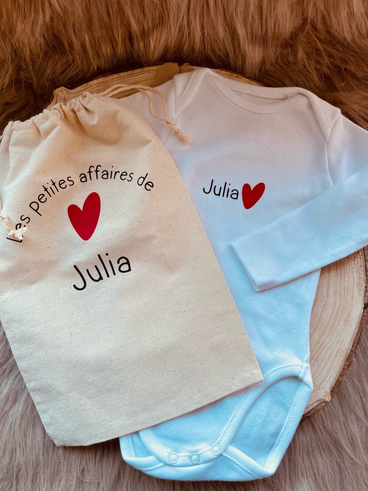 valise de naissance rouge personnalisé