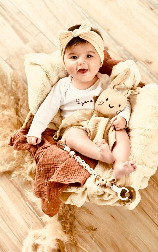 Coffret personnalisé coeur beige