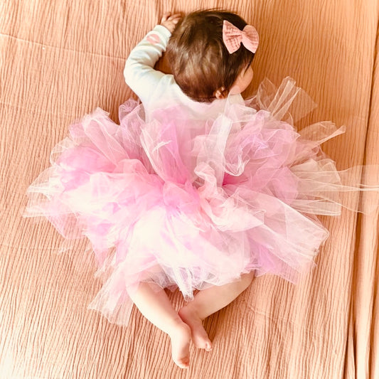 Ensemble tutu bébé rose
