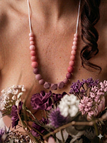 Nursing and Babywearing Necklace Plum