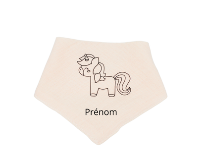 Babador de unicórnio personalizado
