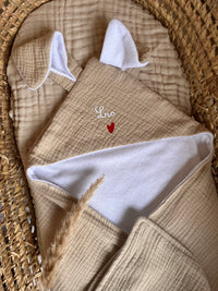 Cape de bain personnalisée Beige