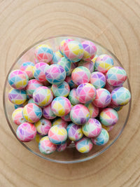 Perle silicone imprimées Arlequin