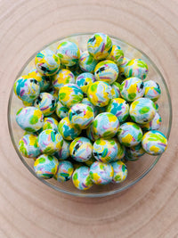 Perle silicone imprimées Tropical