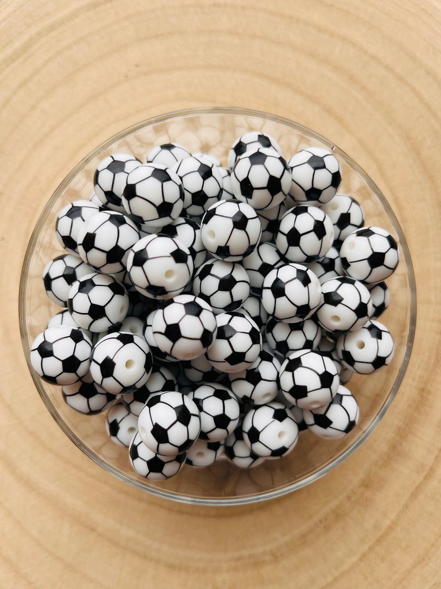 Perle silicone imprimées foot