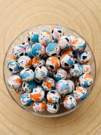 Perle silicone imprimées Dino