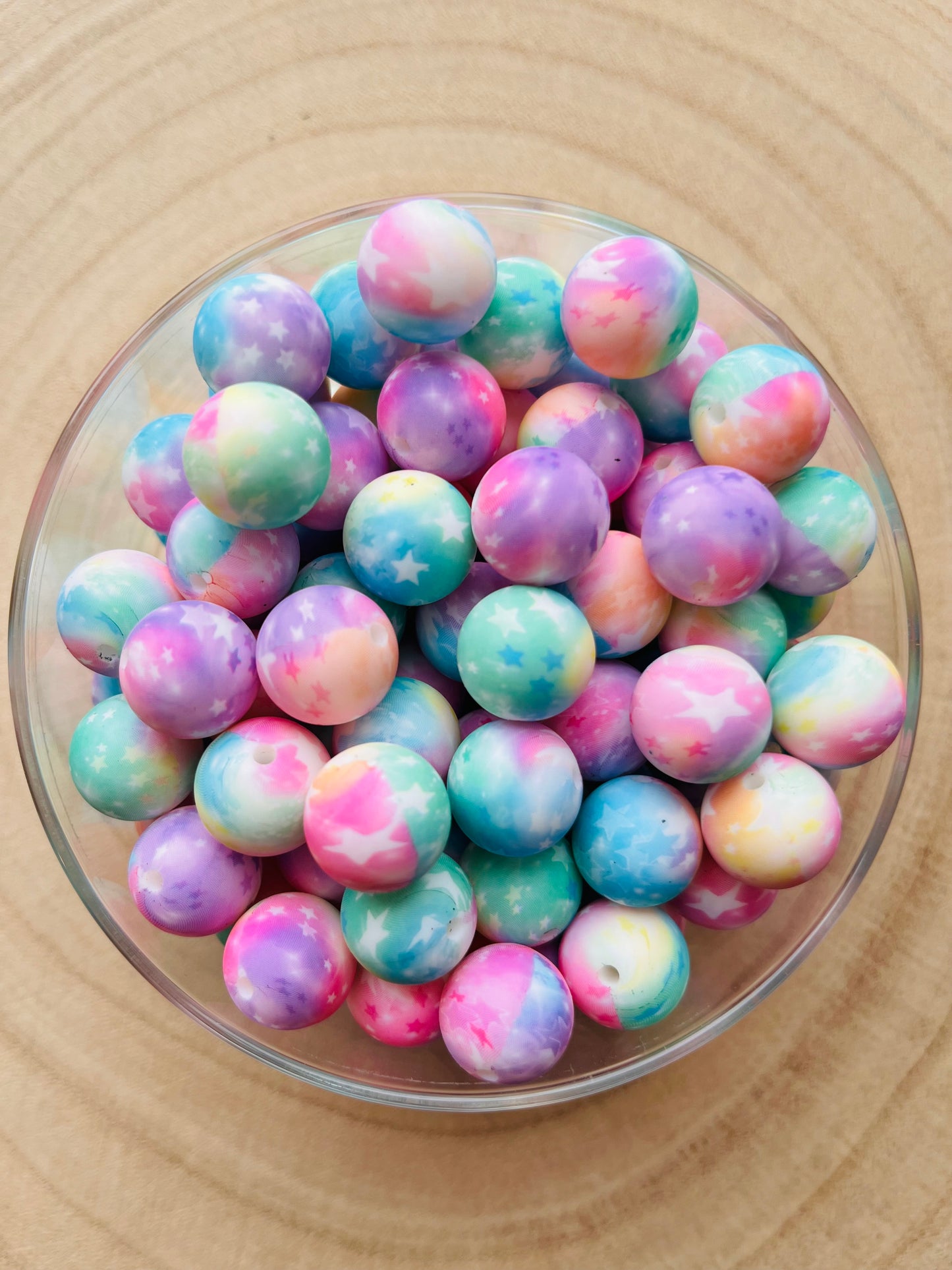 Perle Silicone imprimées Galaxie