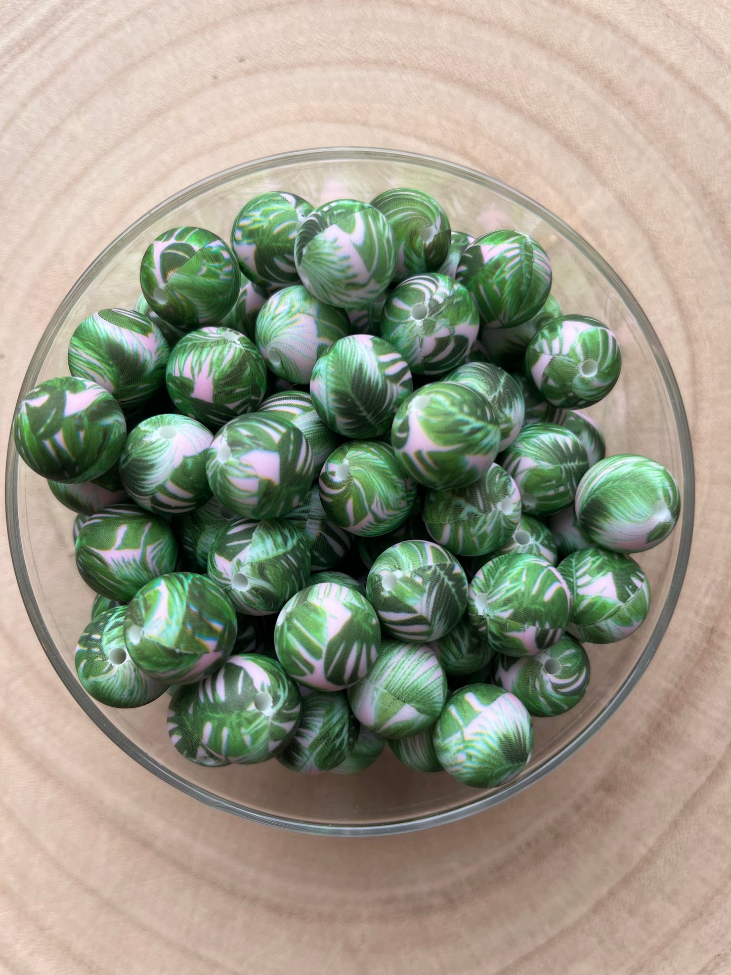 Perles en silicone imprimées Jungle