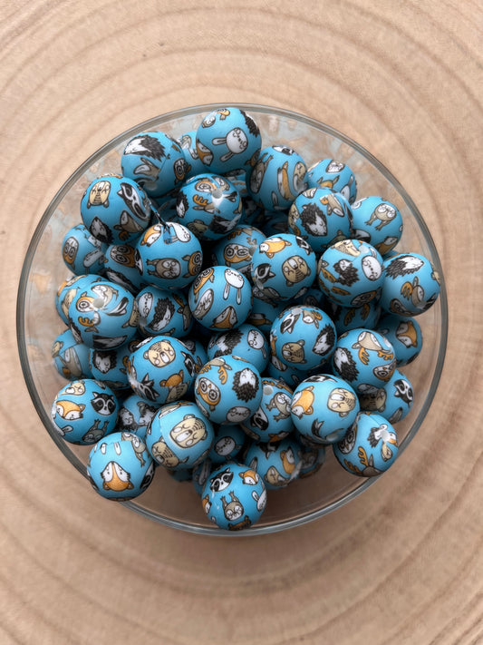 🐾 Perles en silicone imprimées Animaux🐾