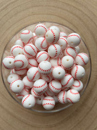 Perles en silicone imprimées balle de Baseball