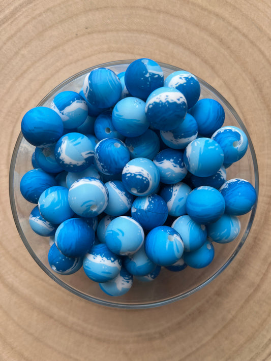 🌊 Perles en silicone imprimées Océan 🌊