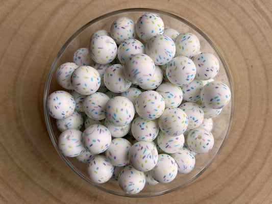 Perles en silicone imprimées Confetti
