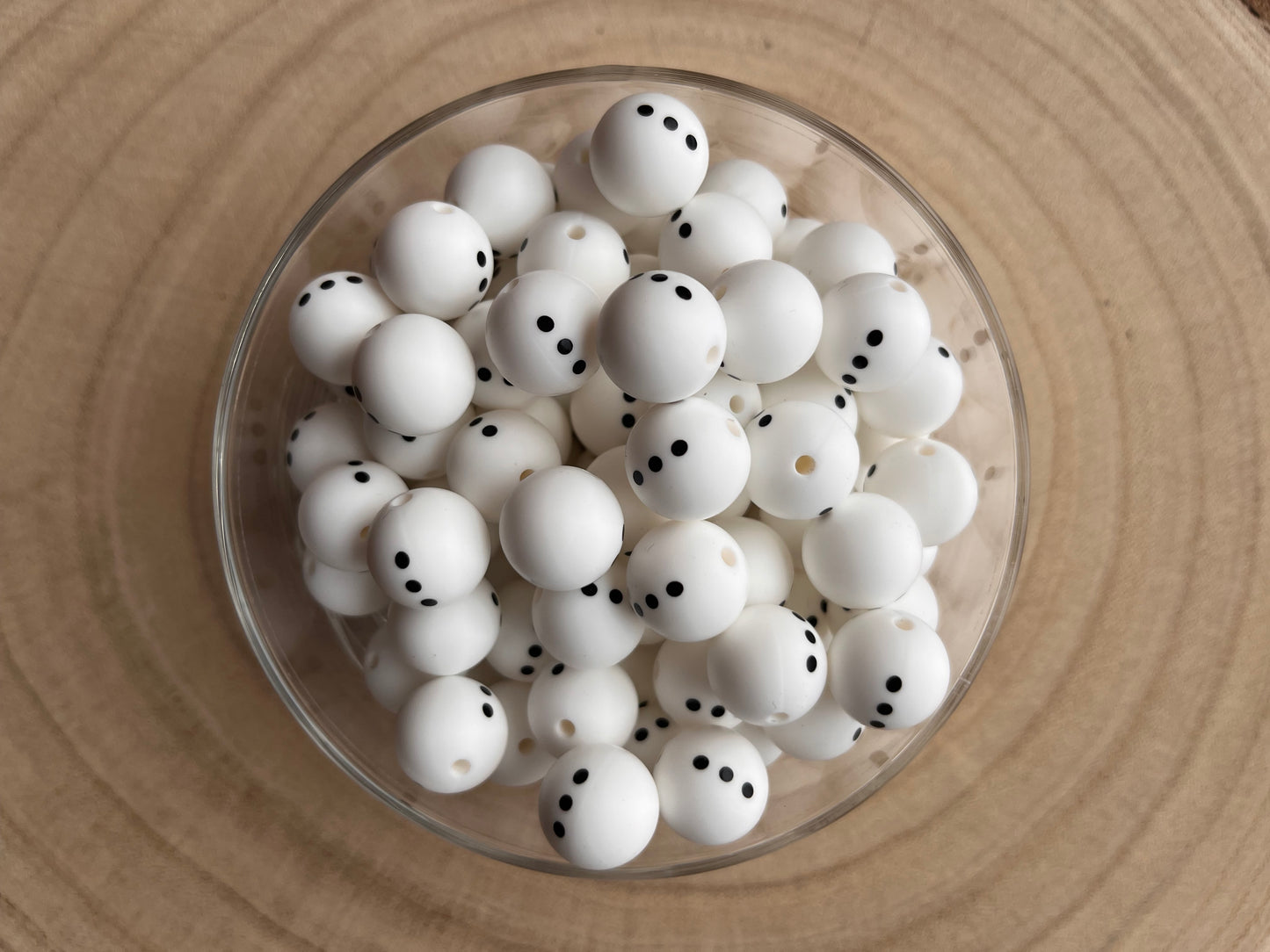 Perles silicone imprimées corps des neiges