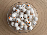 Perle silicone imprimée tête des neiges