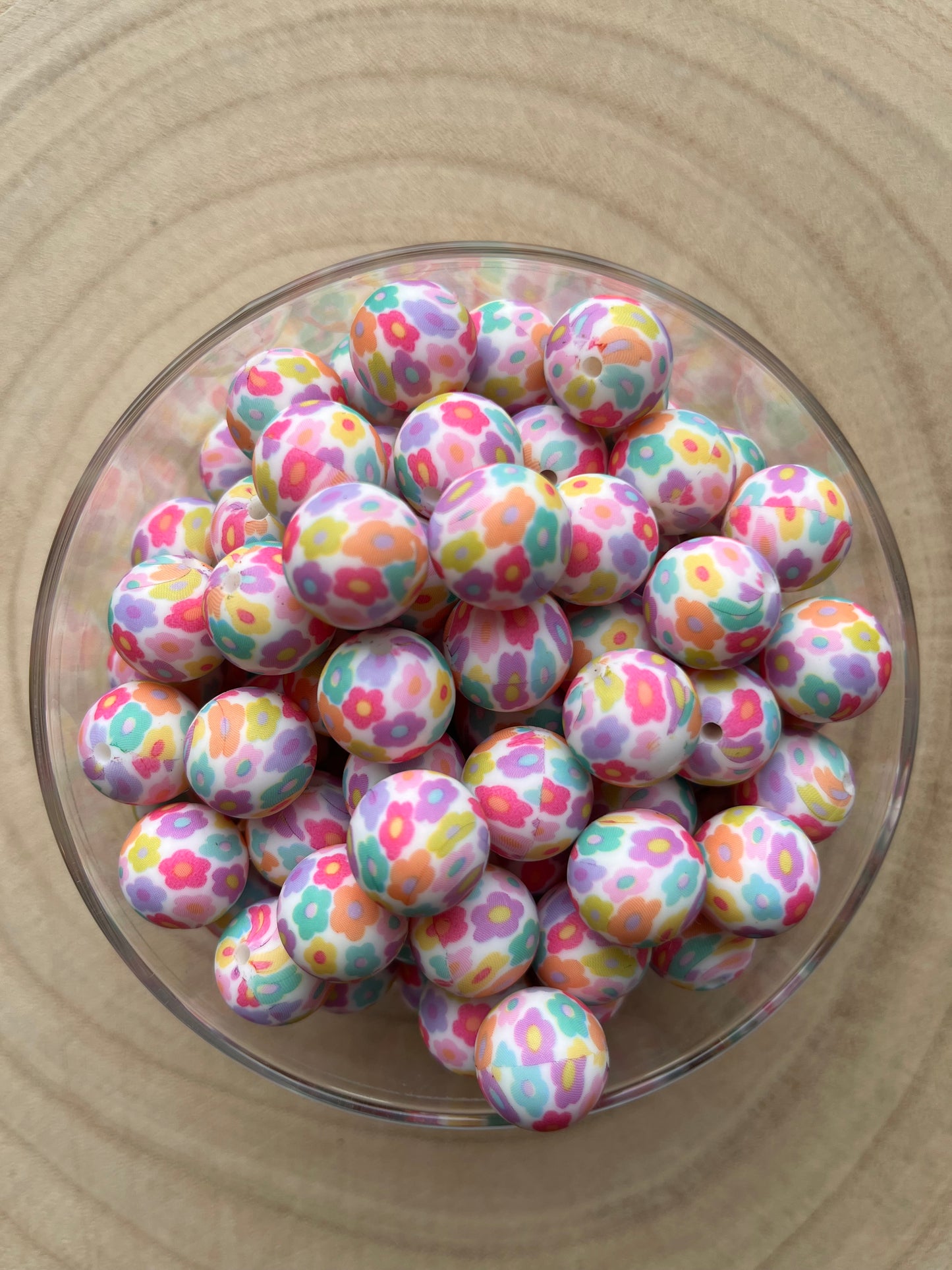 Perles en silicone imprimées Hippie