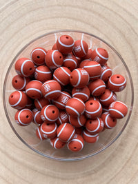 Perles en silicone imprimées Football Américain