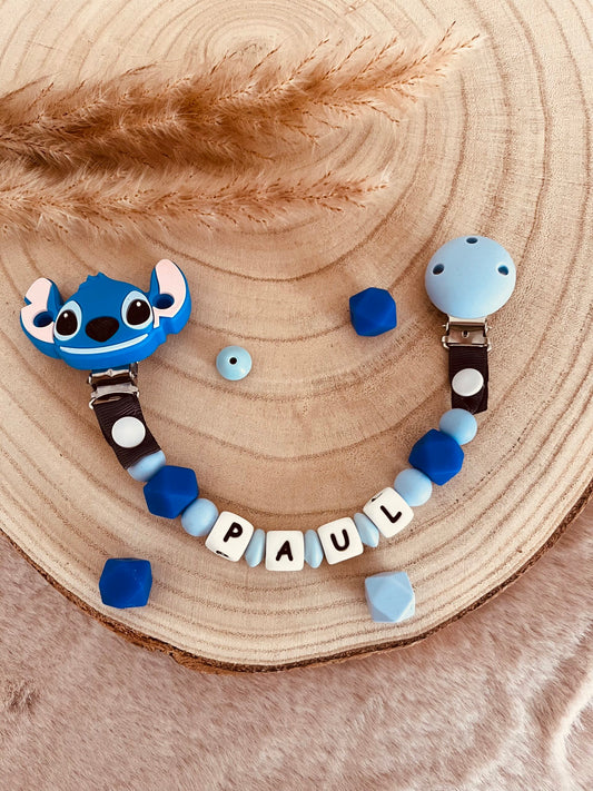 Attache doudou stitch