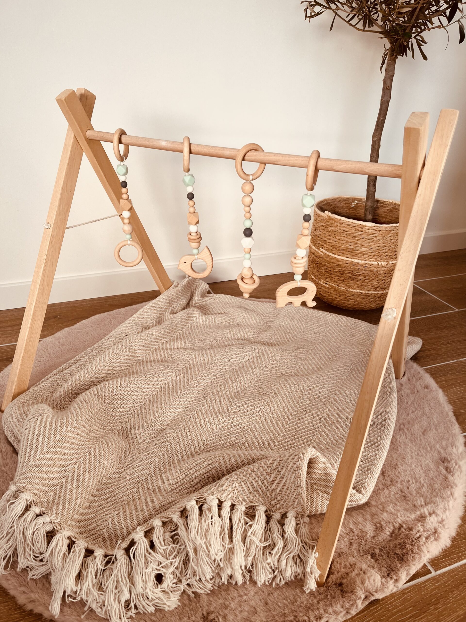 Portique bébé vert sauge