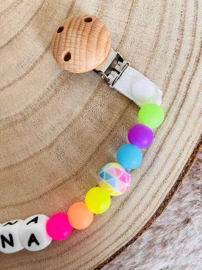 attache doudou fluorescent