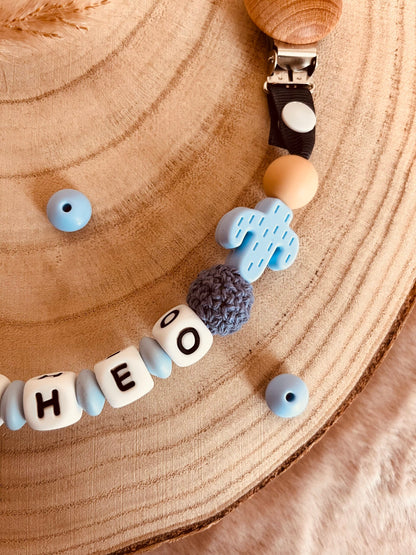 attache doudou cactus bleu