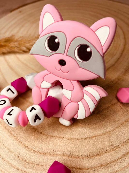 Anneau de dentition renard rose