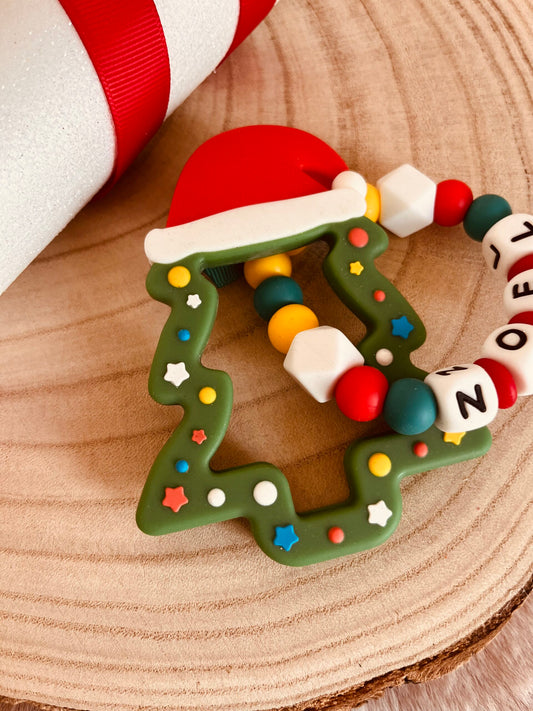 Anneau de dentition sapin de noël