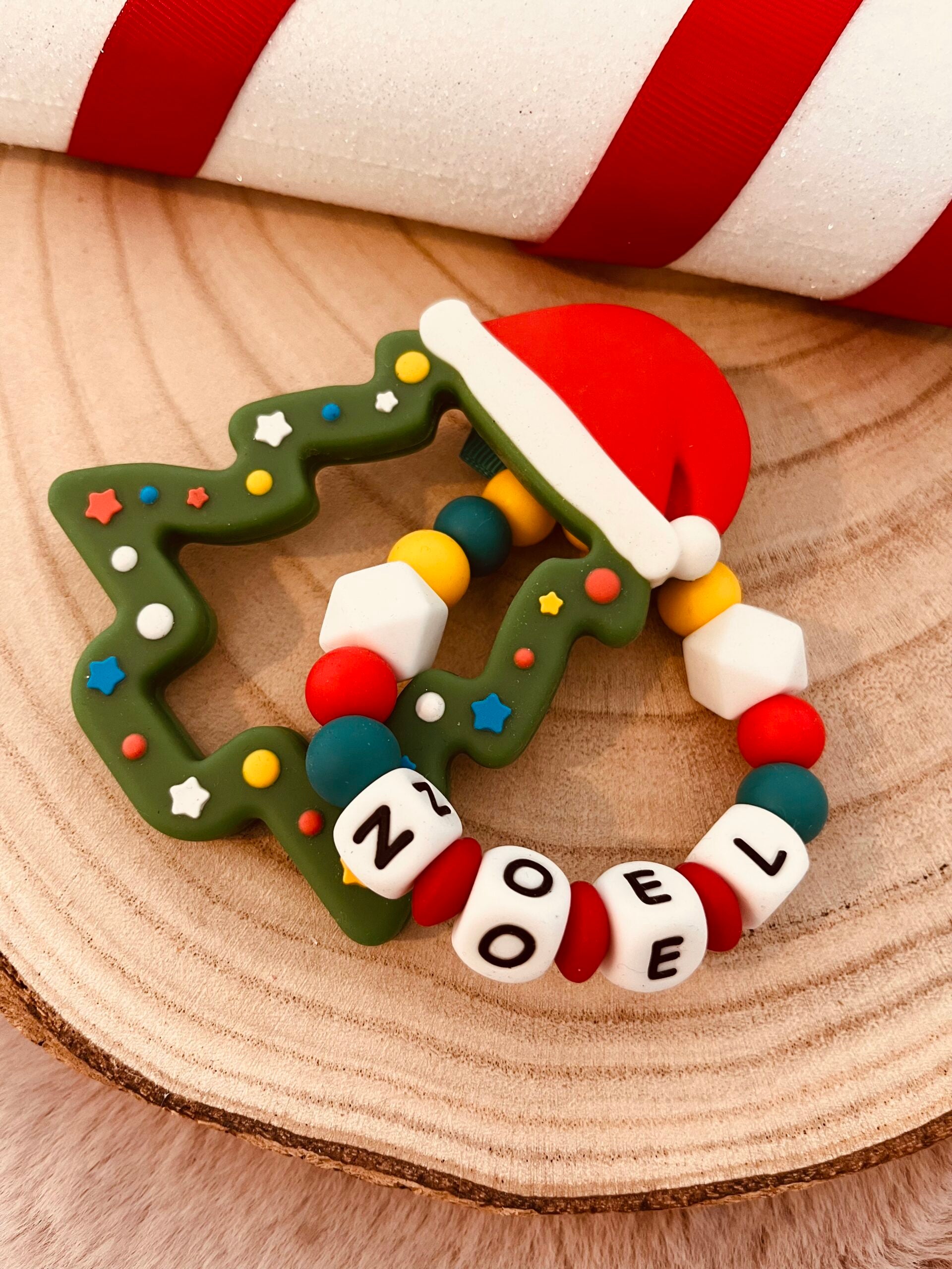 Anneau de dentition sapin de noël