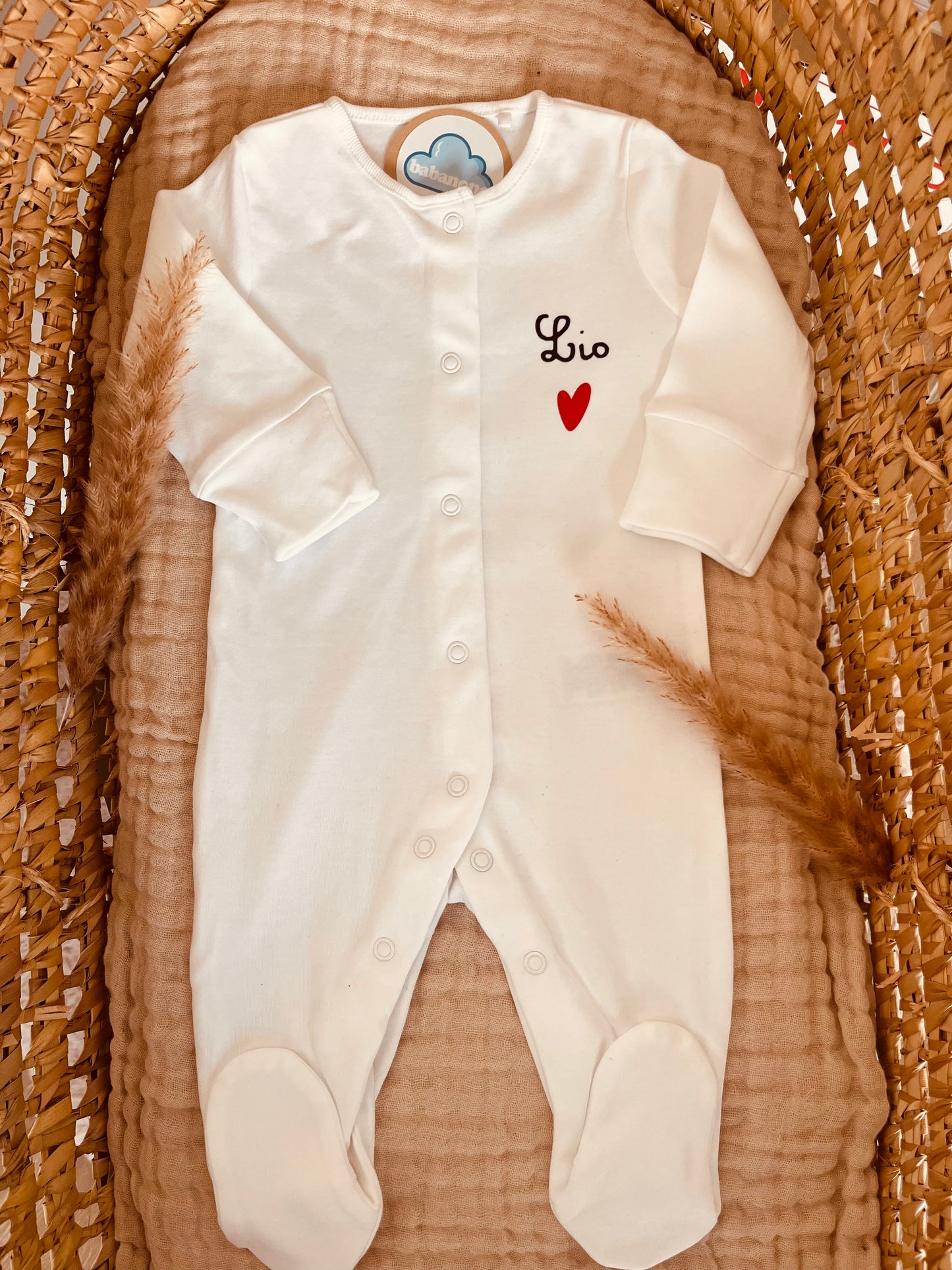 Pyjama personnalisé coeur rouge