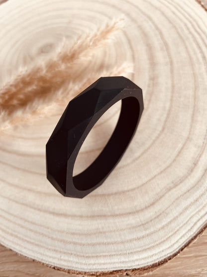Bracelet d'allaitement noir vue de côté