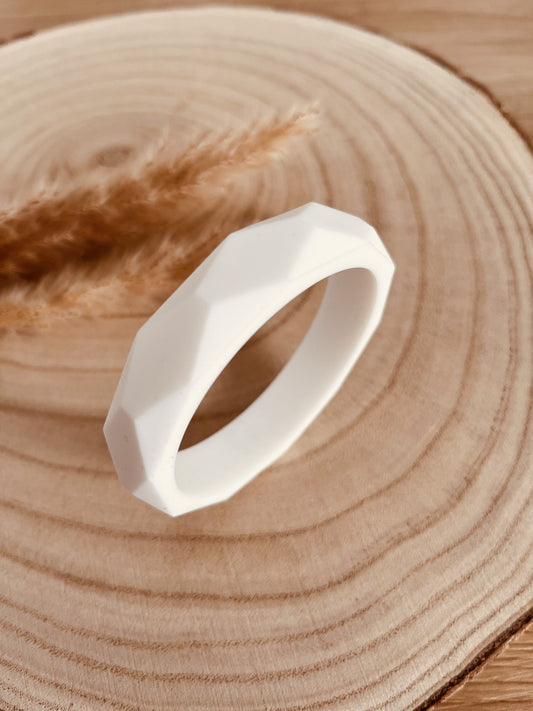 Bracelet d'allaitement blanc vue côté