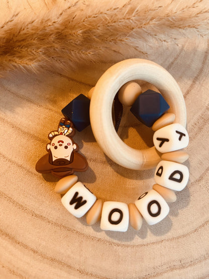 Anneau de dentition toy story Woody vue de dessus