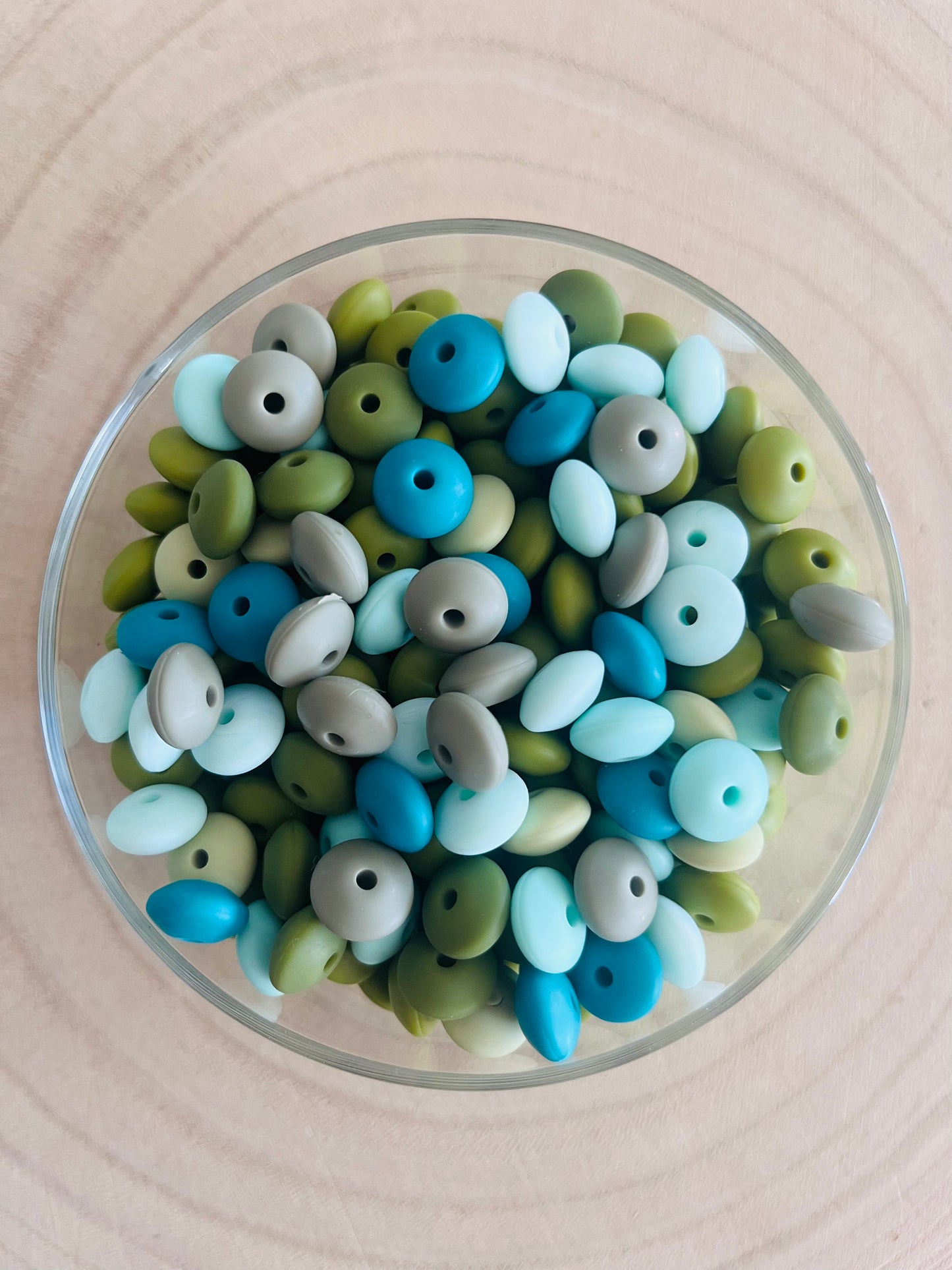 Perle silicone lentilles 12mm verte