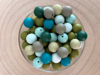Perle silicone ronde 15mm verte
