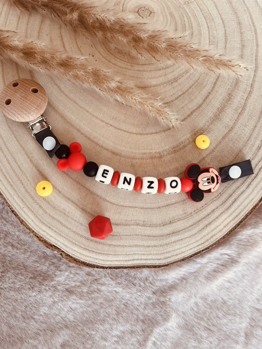 Personalized mickey pacifier attachment