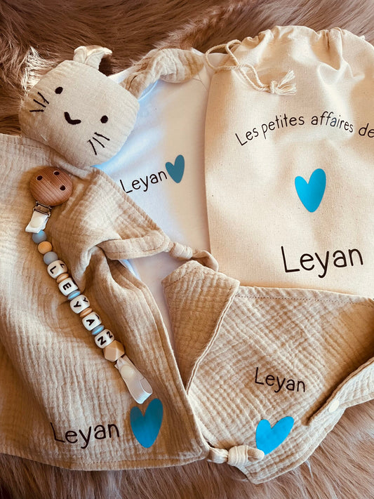 Coffret personnalisé coeur bleu