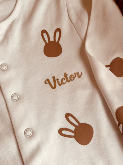 Gepersonaliseerde konijnenpyjama